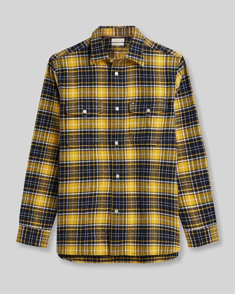 Tommy Hilfiger Regular Fit Freizeithemd aus reiner Baumwolle Marine