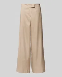 JAKE*S Wide Leg Leinenhose mit Webmuster Ecru