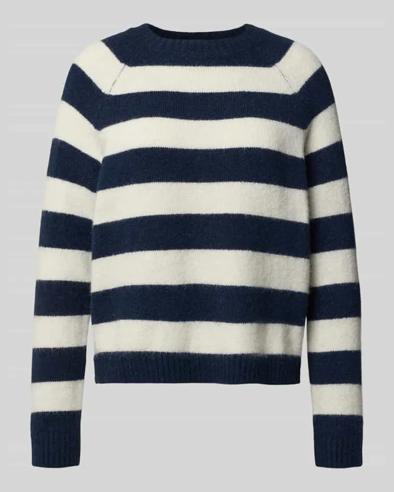 HUGO BOSS Regular Fit Strickpullover aus Alpaka-Mix Modell 'FEBISAN Marine