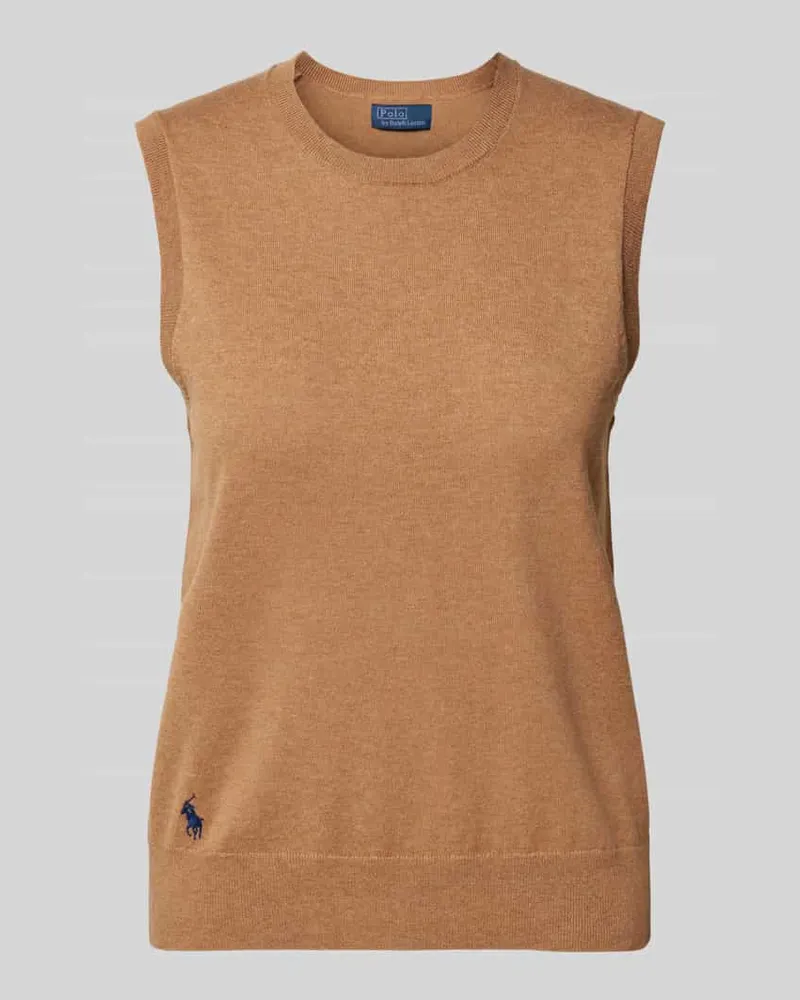 Ralph Lauren Pullunder mit gerippten Abschlüssen Camel