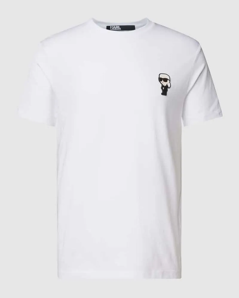 Karl Lagerfeld T-Shirt mit Motiv-Patch Weiss