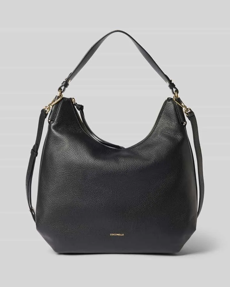Coccinelle Hobo Bag mit Label-Detail Modell 'REBEKKA Black