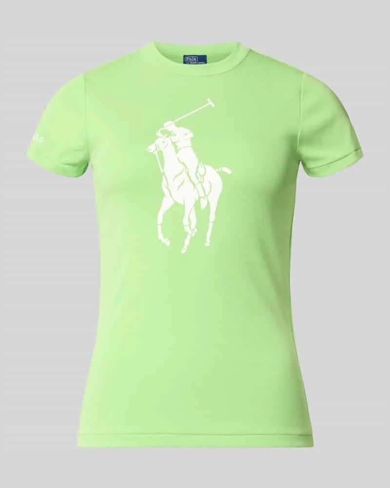 Ralph Lauren Slim Fit T-Shirt aus Baumwoll-Mix Gruen