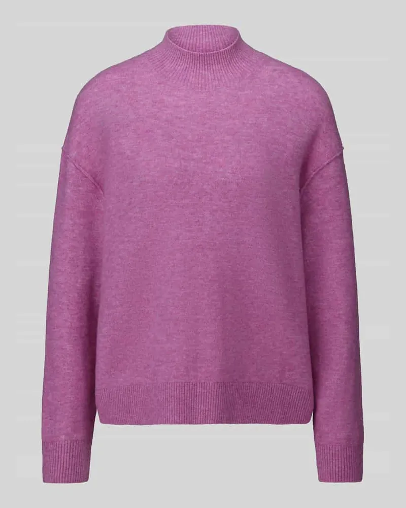 Marc O'Polo Regular Fit Turtleneck-Pullover aus Schurwoll-Mix Fuchsia