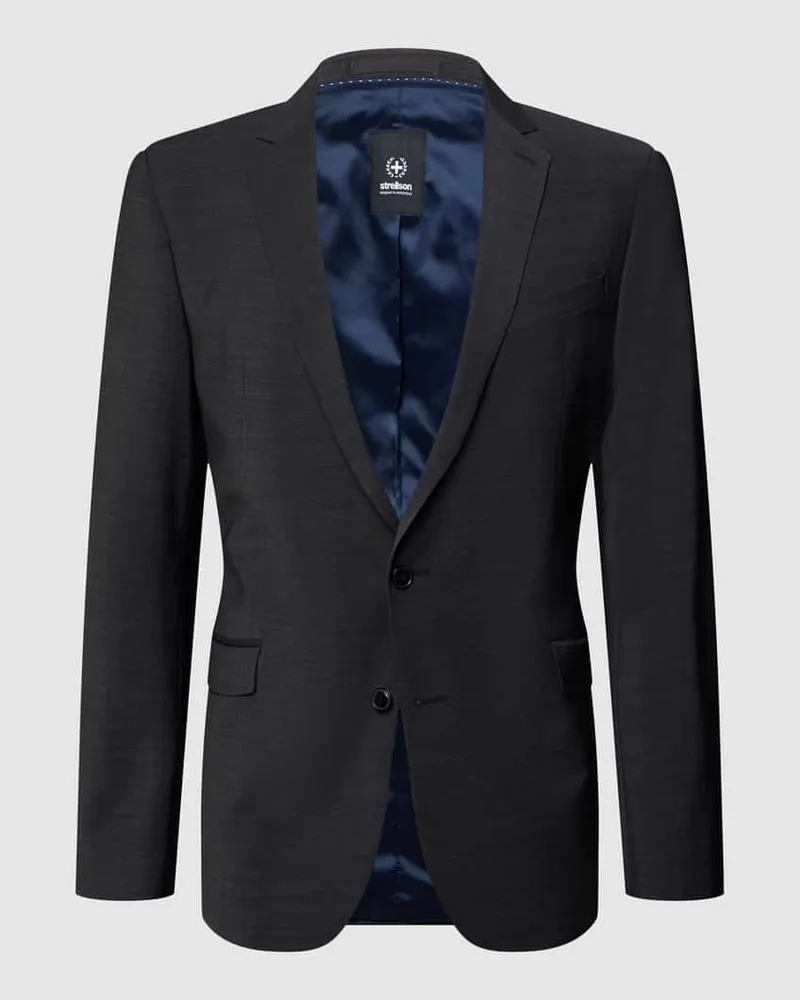 Strellson Slim Fit 2-Knopf-Sakko mit Stretch-Anteil 'Flex Cross Anthrazit
