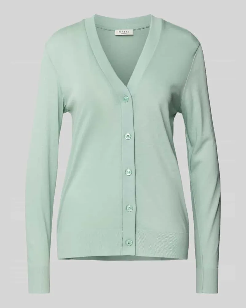 Maerz Strickjacke mit Knopfleiste Mint