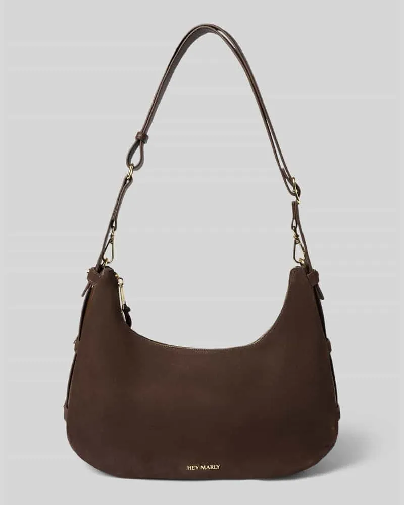 Hey Marly Shoulder Bag aus reinem Kalbsleder Modell 'Lifetime Sister Dunkelbraun