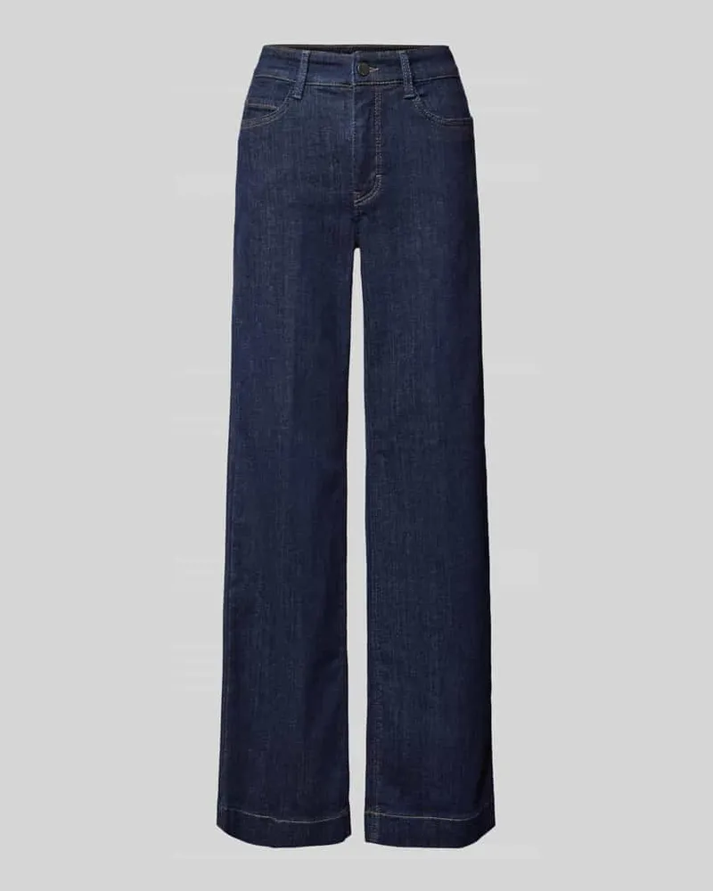 MAC Jeans Wide Leg Jeans mit 5-Pocket-Design Dunkelblau
