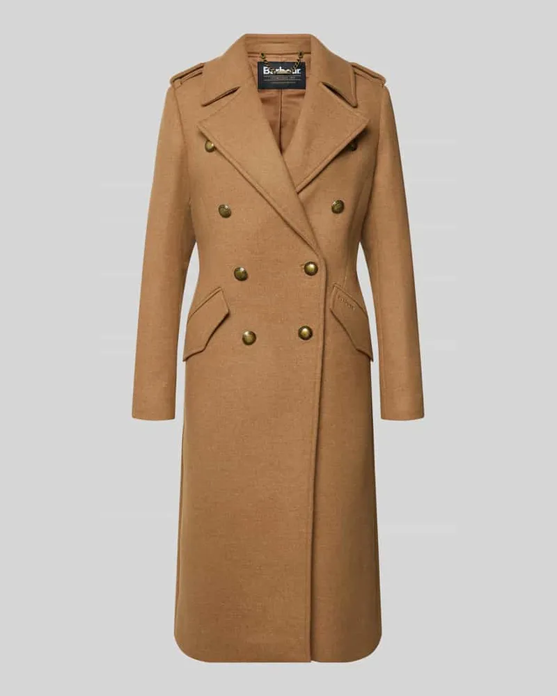 Barbour Regular Fit Mantel aus Woll-Mix Modell 'COTTESMORE Camel