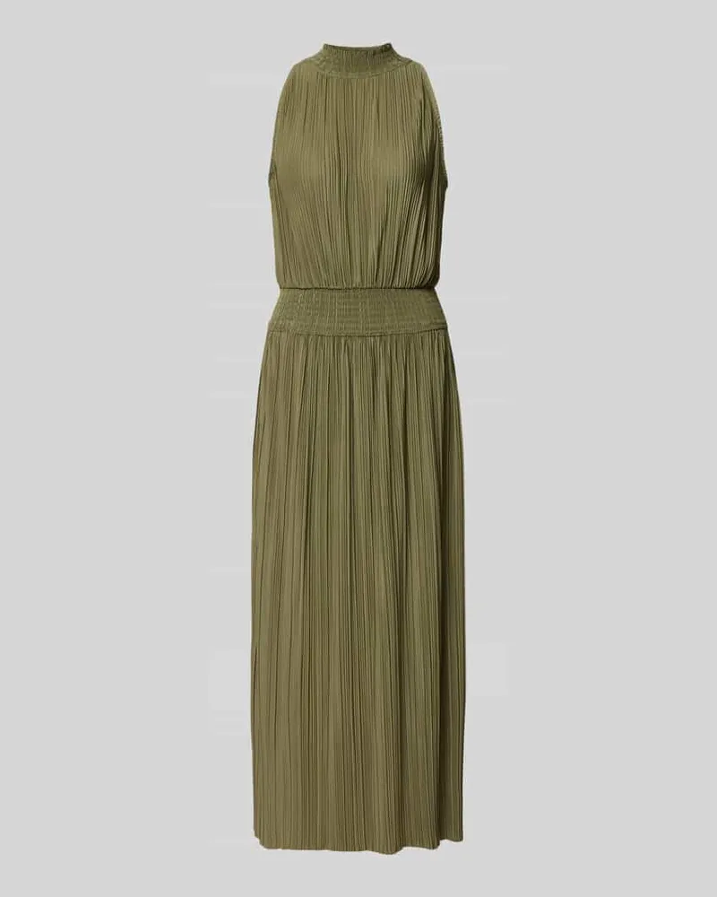 Samsøe & Samsøe Plisseekleid mit Smok-Details Modell 'UMA Oliv