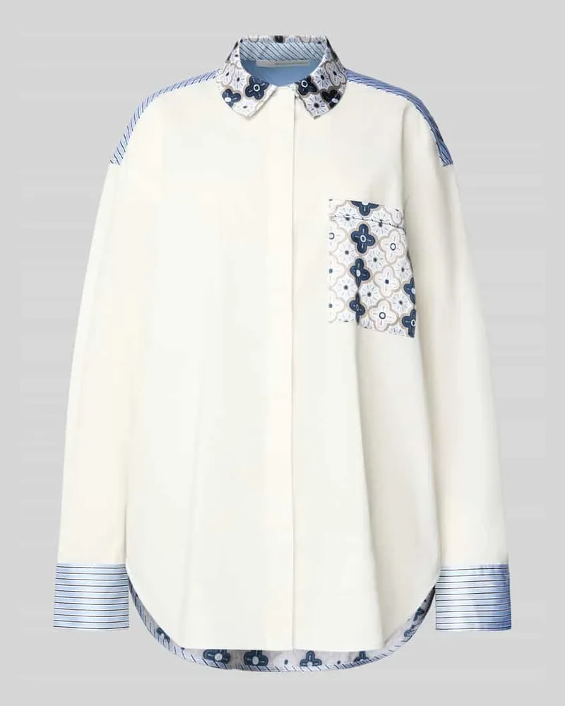 Herzen's Angelegenheit Hemdbluse mit Brusttasche Weiss