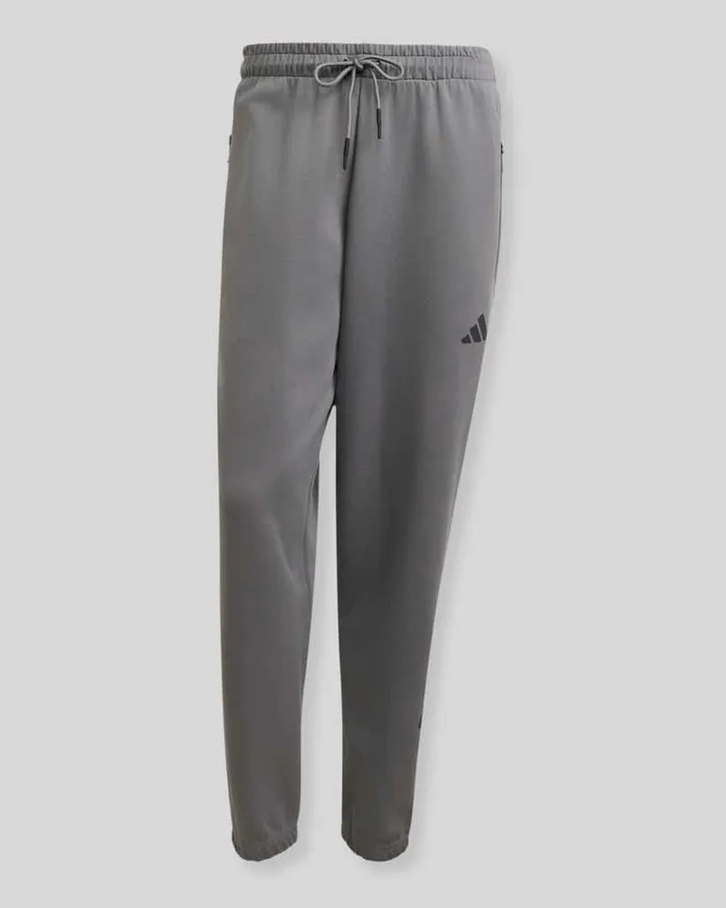 adidas Regular Fit Sweathose mit Baumwoll-Anteil Anthrazit