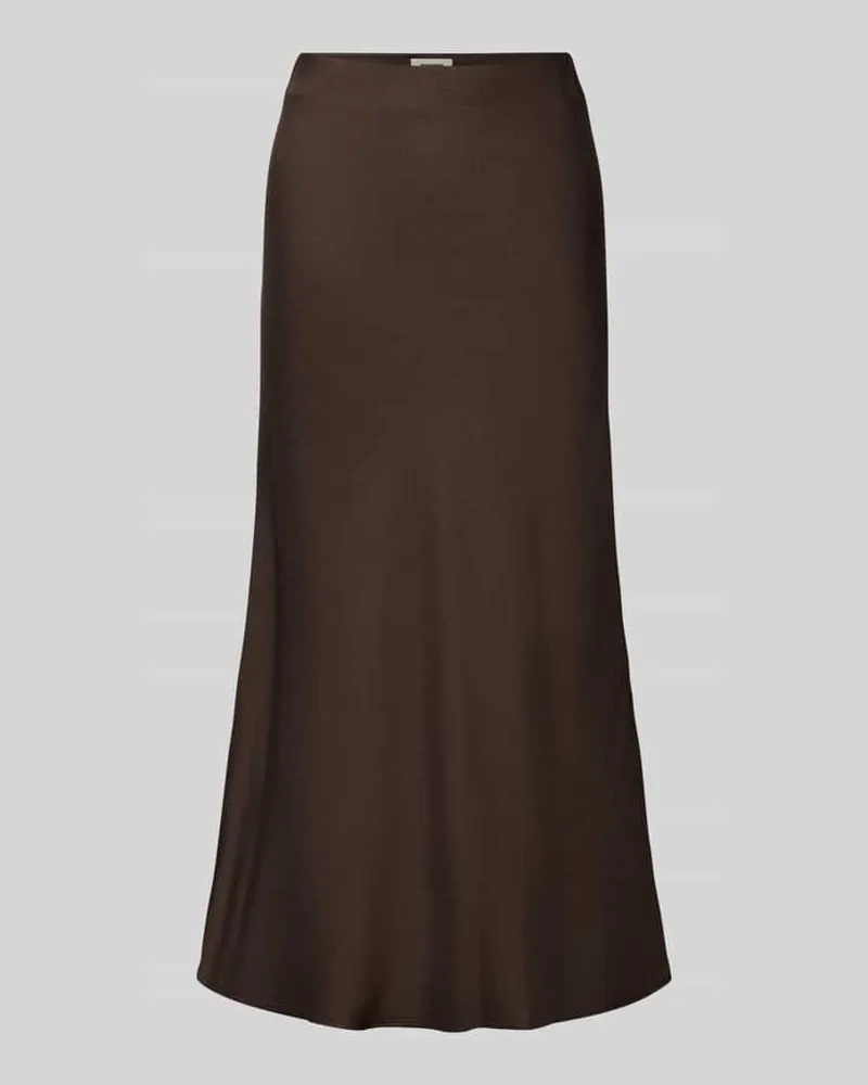 Drykorn Midirock aus Satin Modell 'URA Taupe