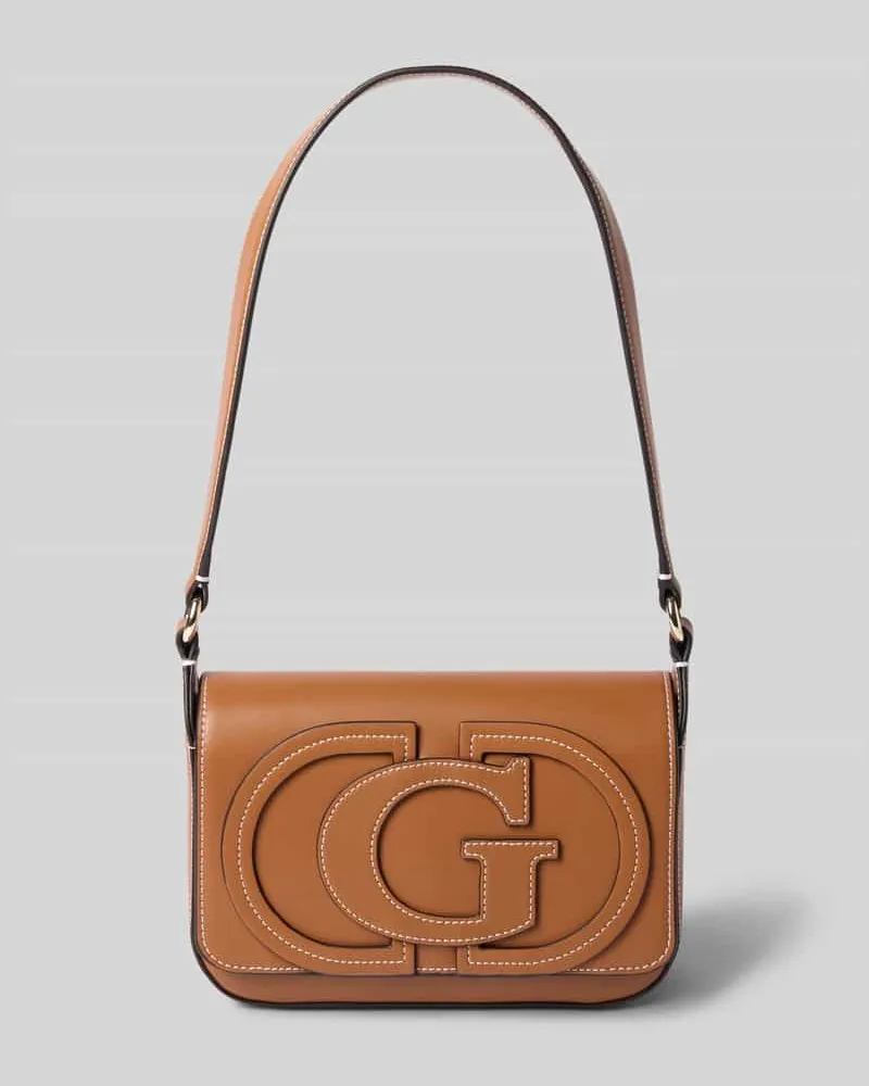Guess Shoulder Bag mit Logo-Detail Modell 'Ruby Cognac
