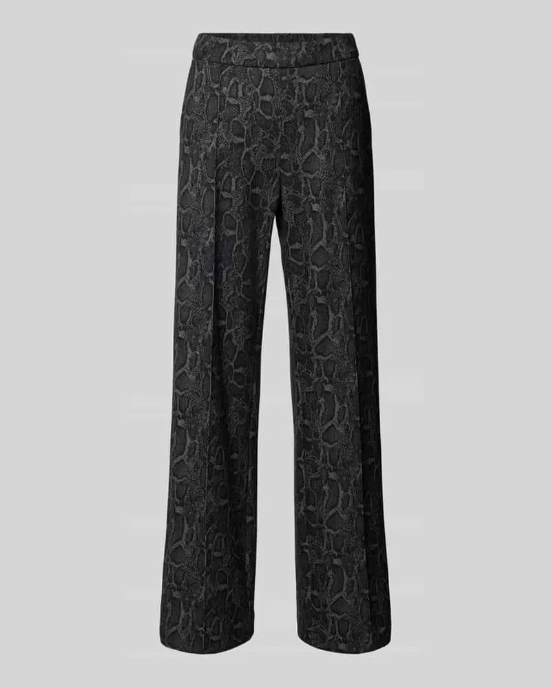 MAC Jeans Wide Leg Hose mit elastischem Bund Modell 'Chiara Dunkelgrau