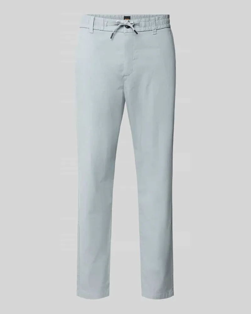 HUGO BOSS Tapered Fit Chino aus Baumwoll-Mix Modell 'GABARDINE Eisblau