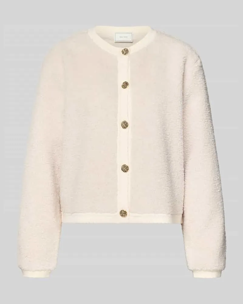 Neo Noir Strickjacke mit Knopfleiste Offwhite