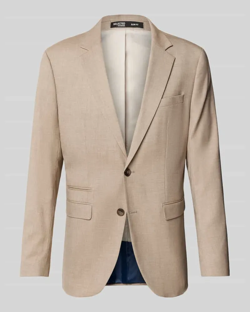 Selected Homme Sakko mit Pattentaschen Sand