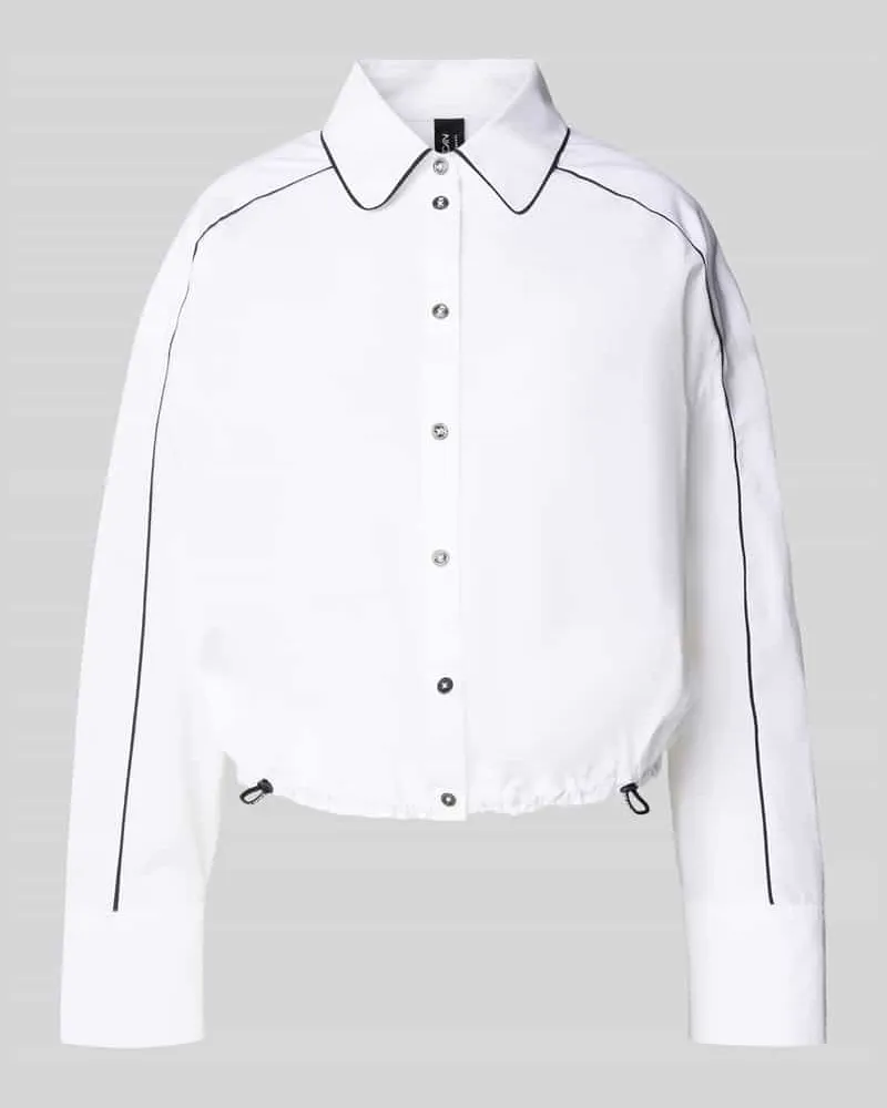 Marc Cain Hemdbluse mit Knopfleiste Weiss
