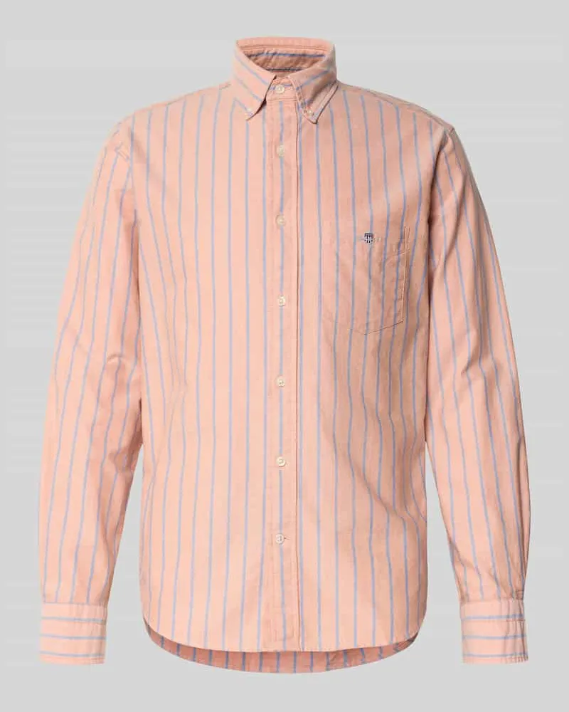 Gant Regular Fit Freizeithemd mit Motiv-Stitching Orange