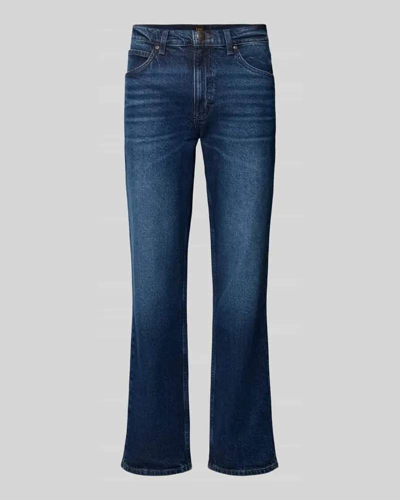 Lee Regular Straight Fit Jeans mit Used-Waschung Jeansblau