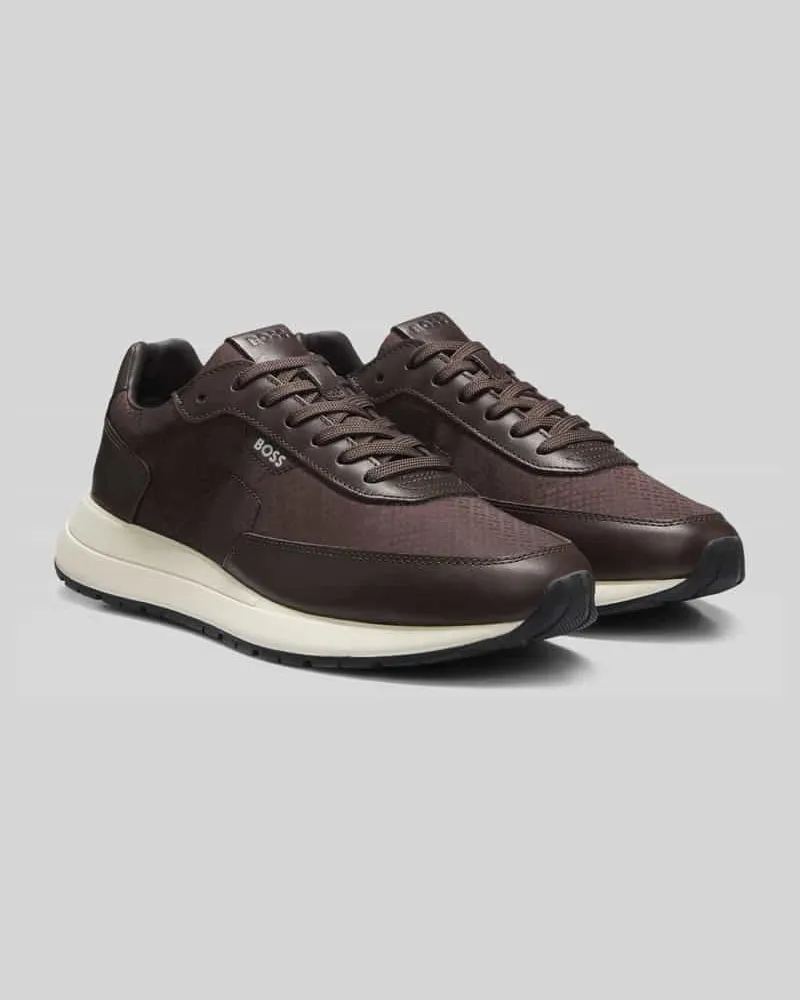 HUGO BOSS Sneaker Low mit dämpfender Profilsohle Dunkelbraun
