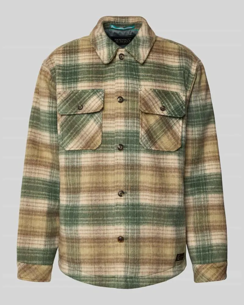 Scotch&Soda Regular Fit Hemdjacke mit Brusttaschen Beige