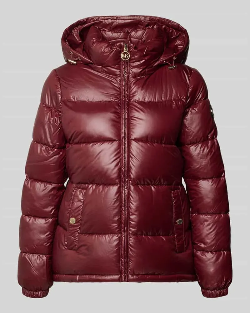 Michael Kors Regular Fit Steppjacke mit Logo-Emblem Bordeaux