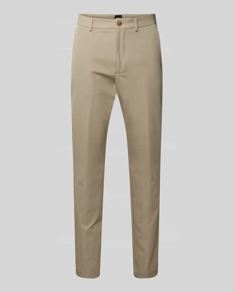 HUGO BOSS Slim Fit Anzughose aus Baumwoll-Mix Modell 'KAITON Beige