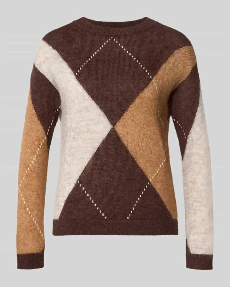 S.Oliver Pullover aus Wolle Alpaka-Mix Dunkelbraun