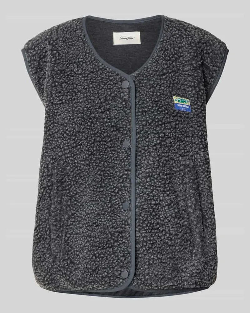 American Vintage Weste mit Teddyfell Modell 'HOKTOWN Anthrazit