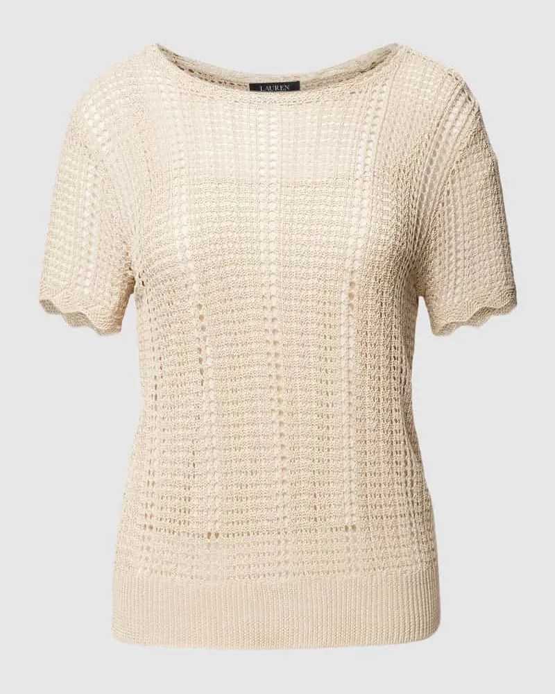 Ralph Lauren Strickpullover mit Lochmuster Modell 'EYELAH Sand