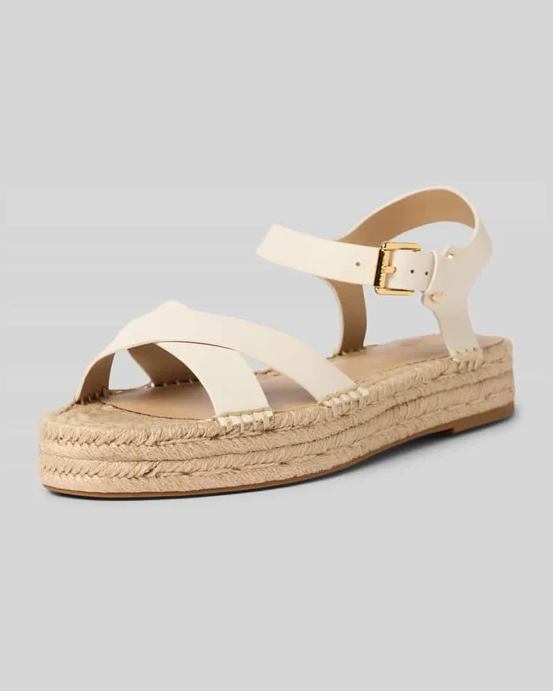 Ralph Lauren Sandalen aus reinem Leder Modell 'EMERYN ESPDR Offwhite