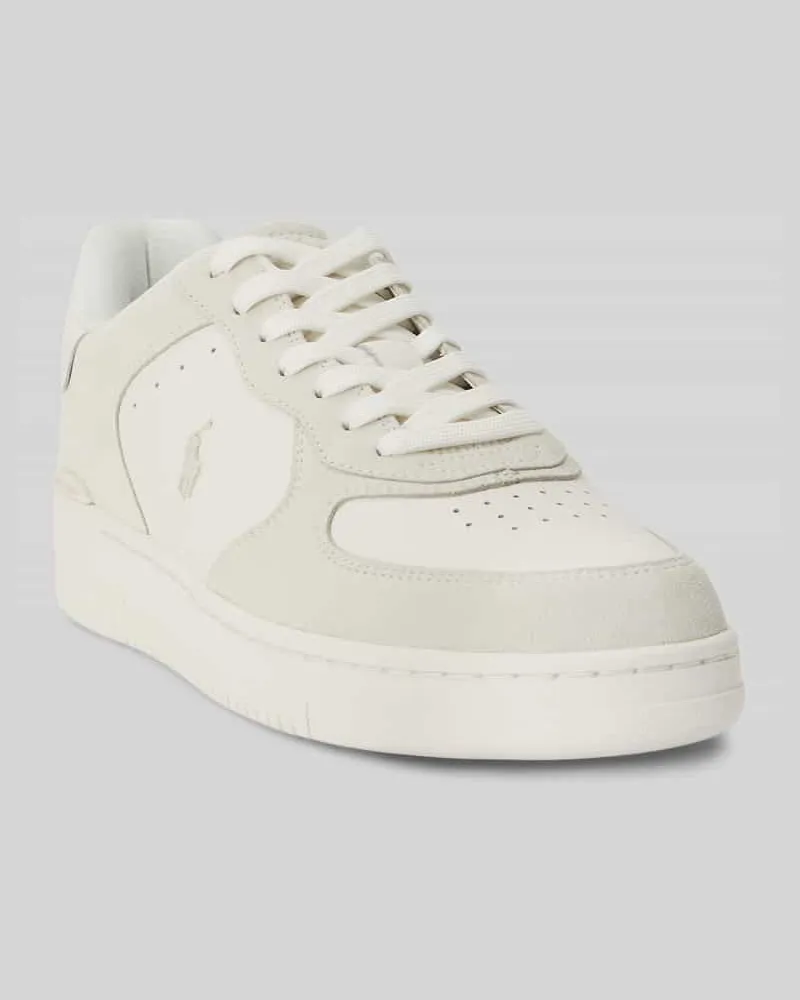 Ralph Lauren Sneaker Low aus Rindsleder mit Logo-Schriftzug Offwhite