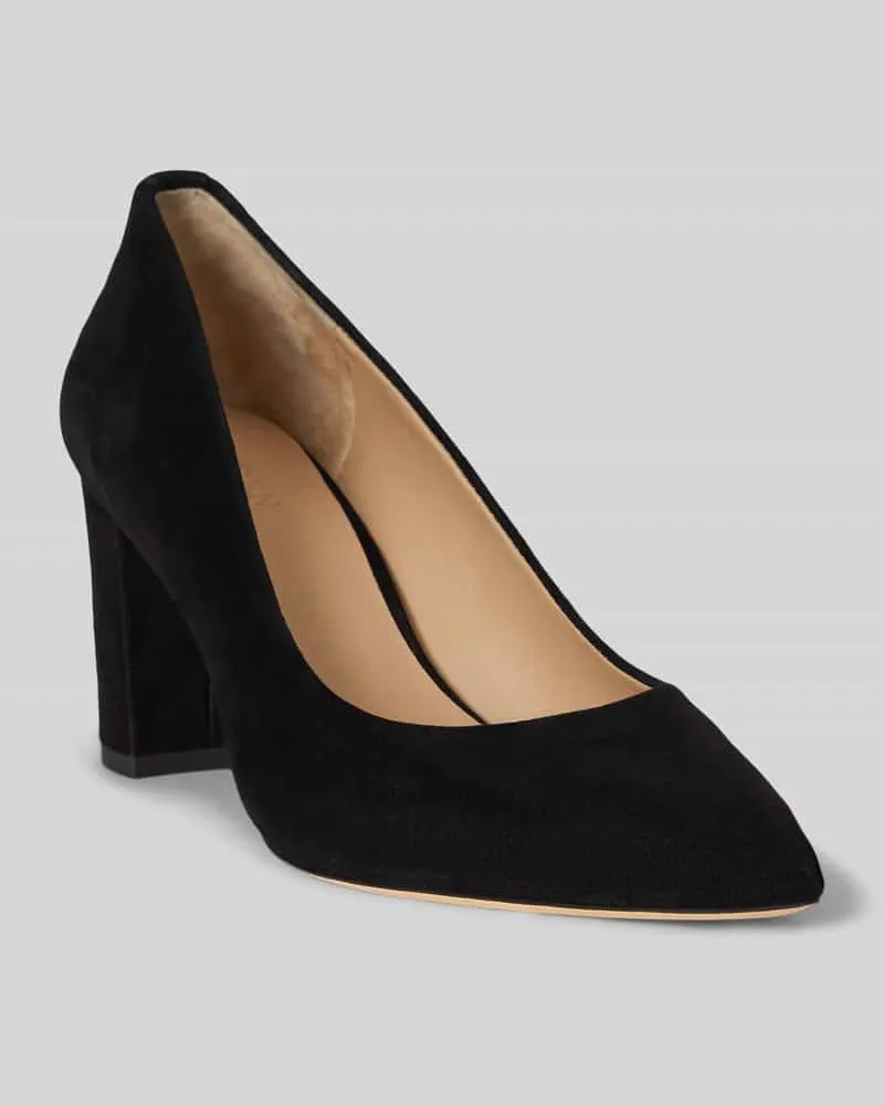 Ralph Lauren Pumps aus echtem Leder mit Logo-Detail Black