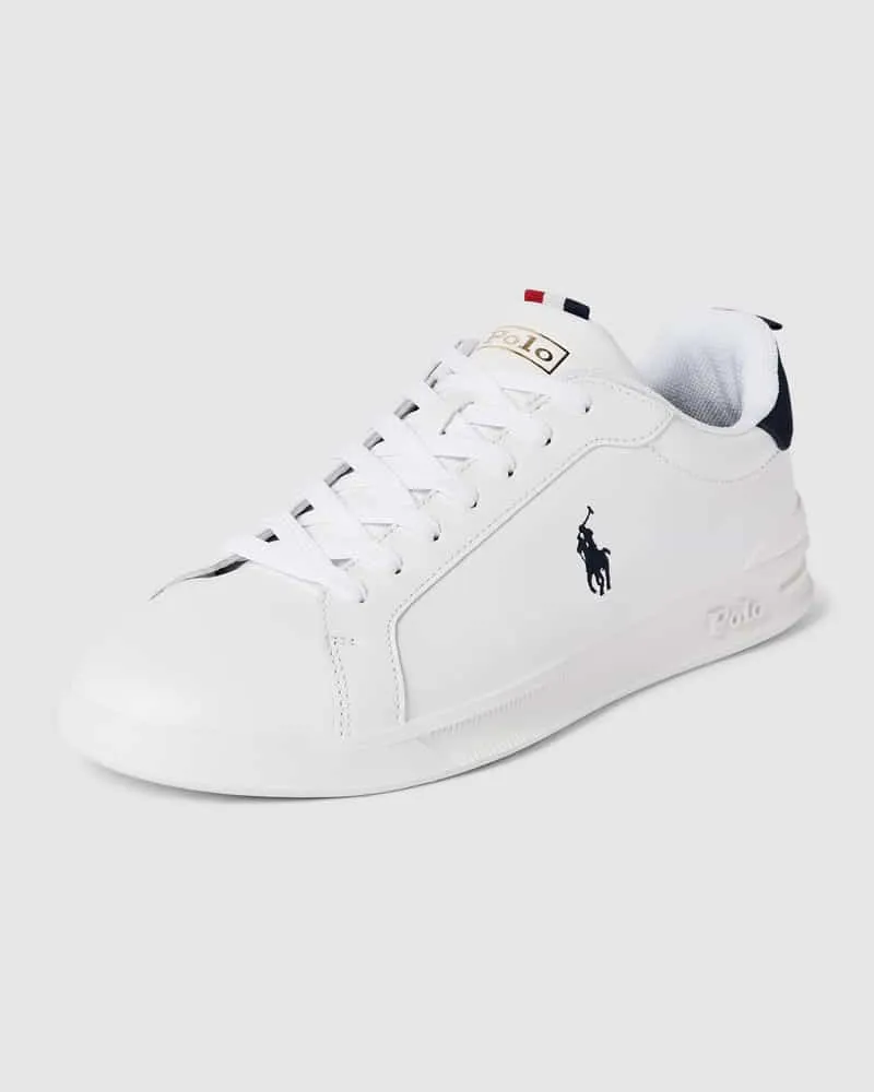 Ralph Lauren Sneaker aus Leder-Mix Weiss