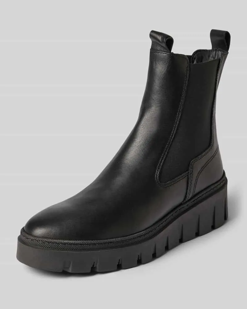 Tamaris Chelseas aus echtem Rindsleder Black