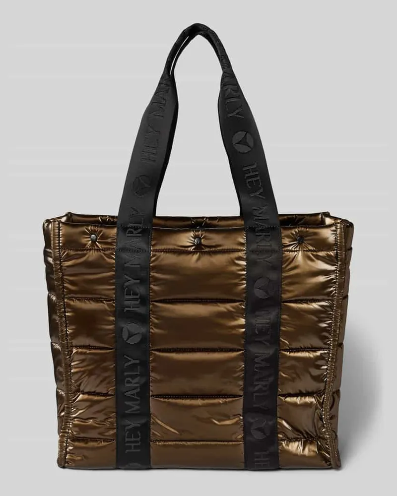 Hey Marly Shopper mit Steppnähten Modell 'Best Buddy Dunkelbraun