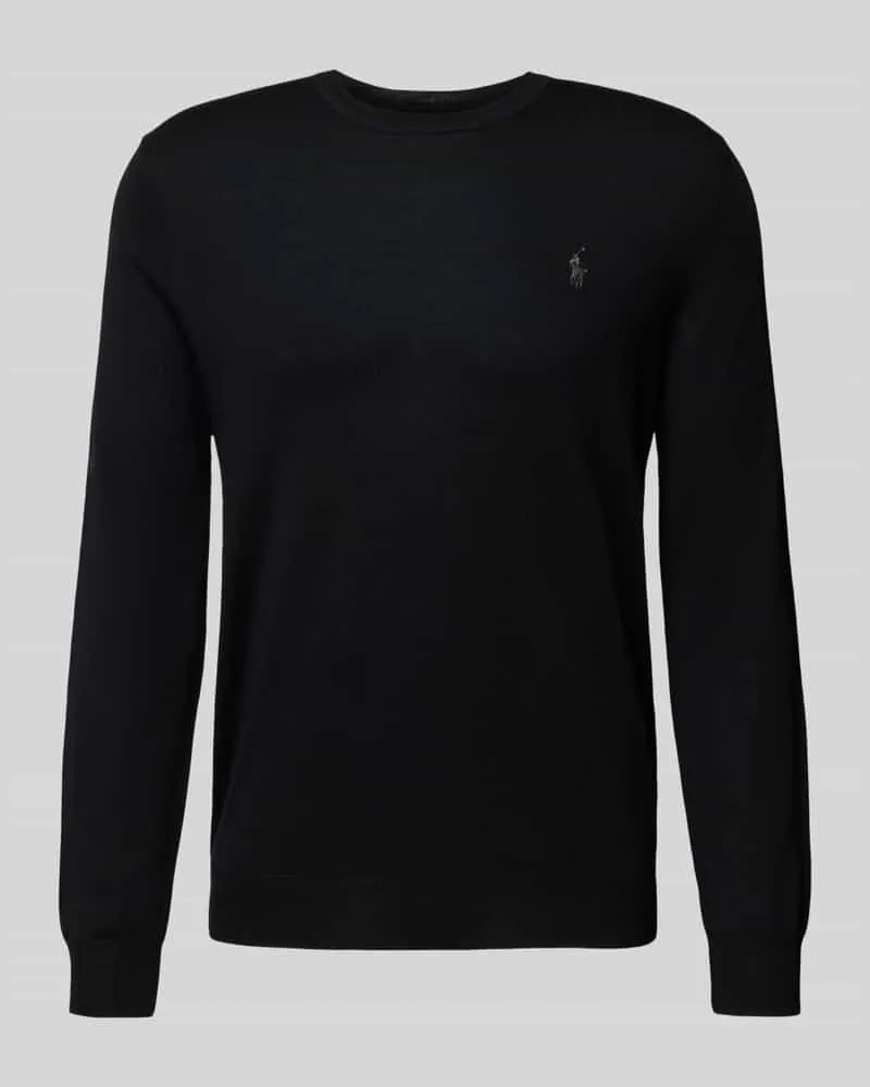 Ralph Lauren Strickpullover mit Label-Stitching Black