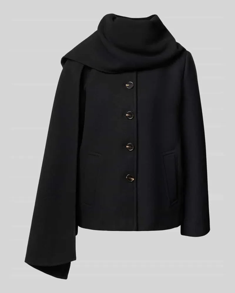 Vero Moda Regular Fit Kurzmantel mit Schalkragen Modell 'UNALAURA Black