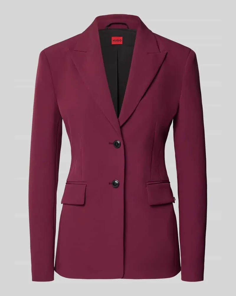 HUGO BOSS Regular Fit Blazer mit steigendem Reverskragen Modell 'ASMALLA-1 Bordeaux