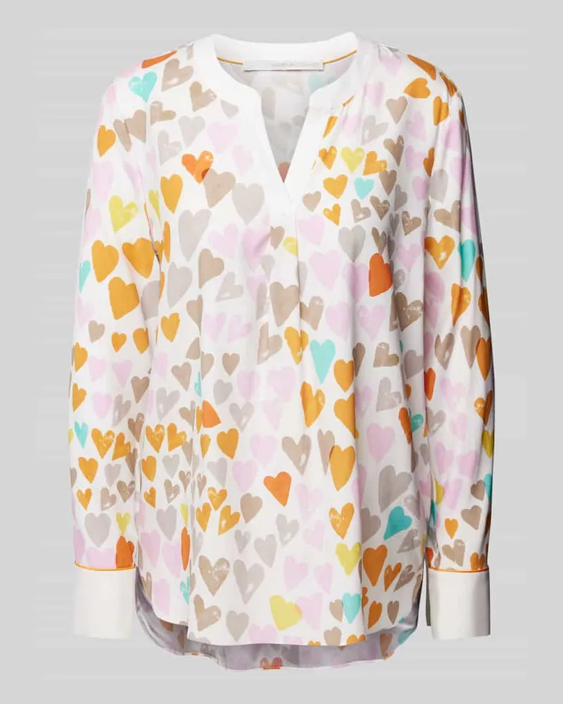Herzen's Angelegenheit Blusenshirt aus Seiden-Elasthan-Mix Offwhite