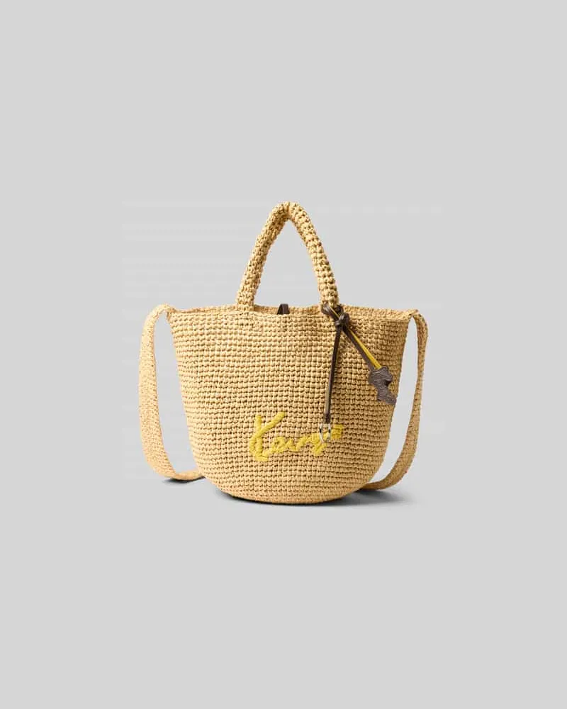 Kenzo Handtasche in Flecht-Optik Beige