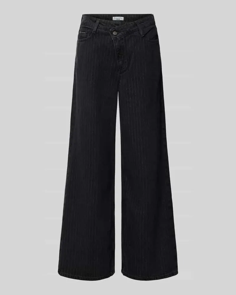 Marc O'Polo Regular Fit Jeans Wide Fit mit Bundfalte Anthrazit