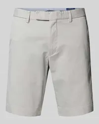 Ralph Lauren Slim Stretch Fit Shorts im unifarbenen Design Hellgrau