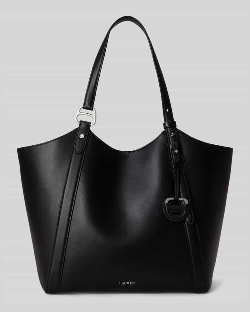 Ralph Lauren Shopper aus Kalbnappa mit Innentaschen Black
