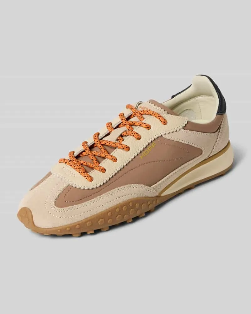 HOFF Sneaker aus Leder-Mix mit Logo-Detail Modell 'Bridge Taupe