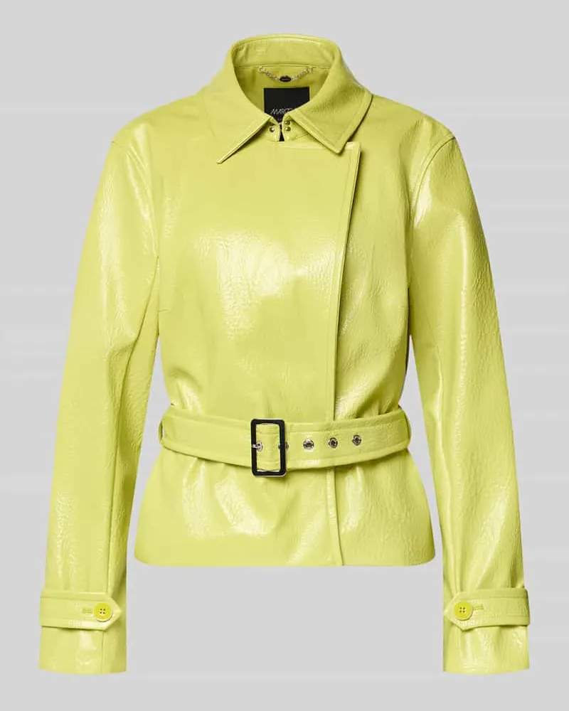 Marc Cain Jacke mit Gürtel und Ärmelriegeln Apfel