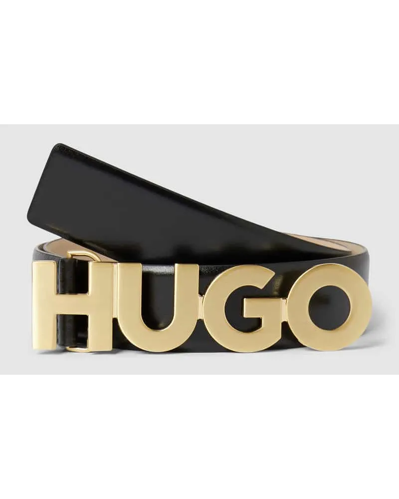 HUGO BOSS Gürtel mit Label-Applikation Modell 'Zula Black