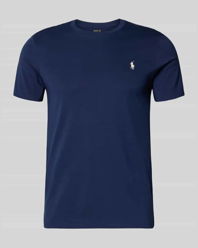 Ralph Lauren Regular Fit T-Shirt aus reiner Baumwolle Marine